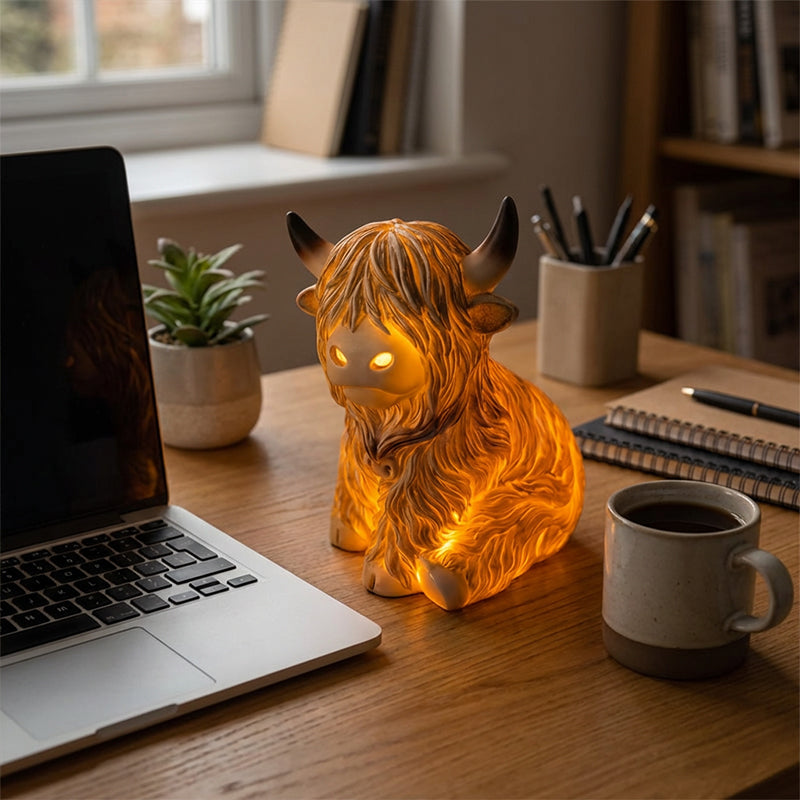 🔥🎁 Neuerscheinung 50% RABATT 💥🐮 Die gemütliche Highland-Stimmung: Hochlandrinder-Lampe
